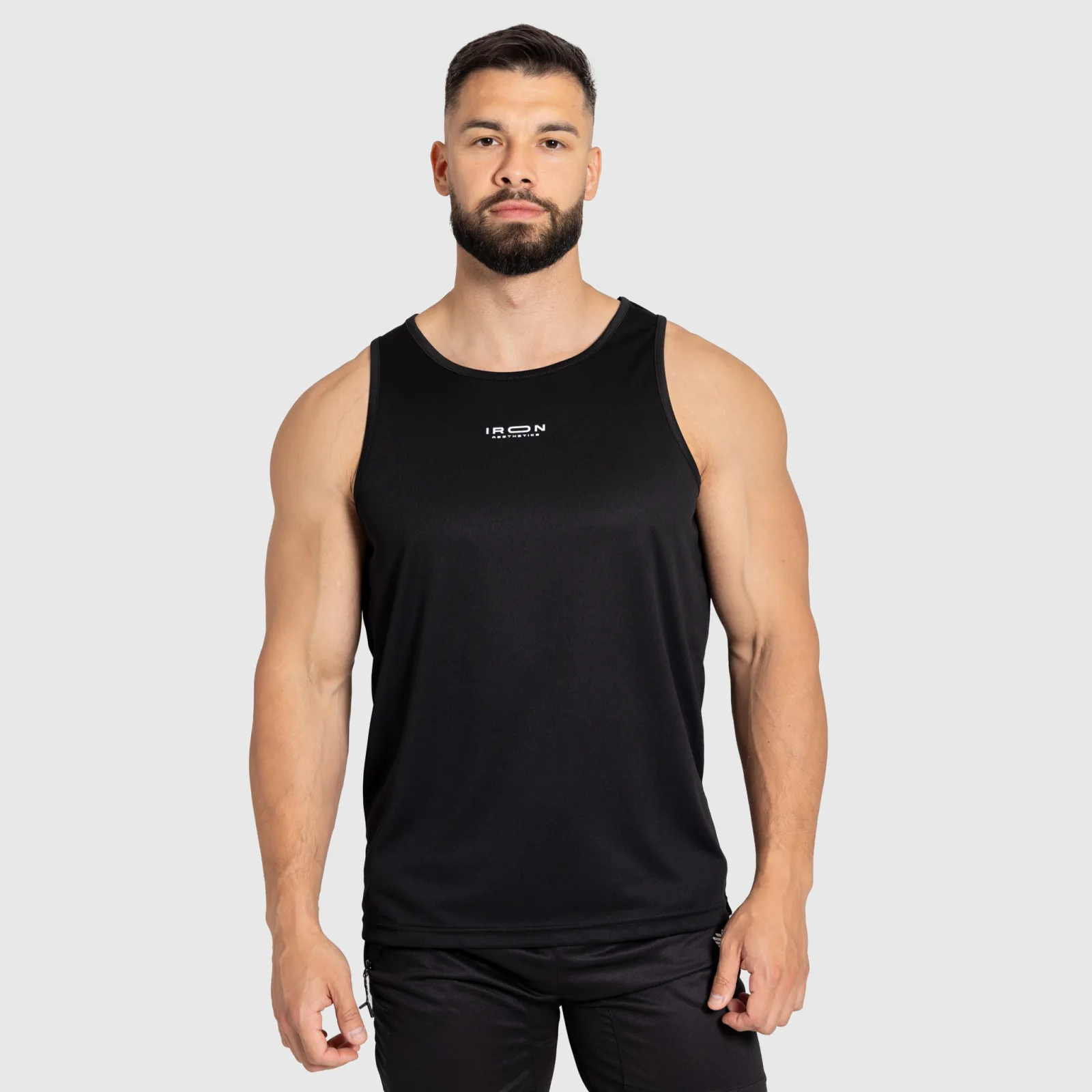 Pánske športové tielko Iron Aesthetics Athlete, čierne-1