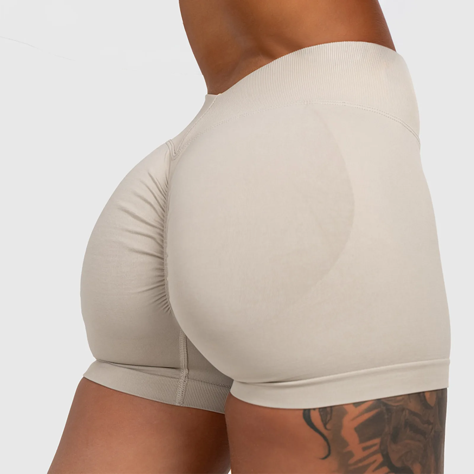 Športové kraťasy Iron Aesthetics Shape, béžové-1