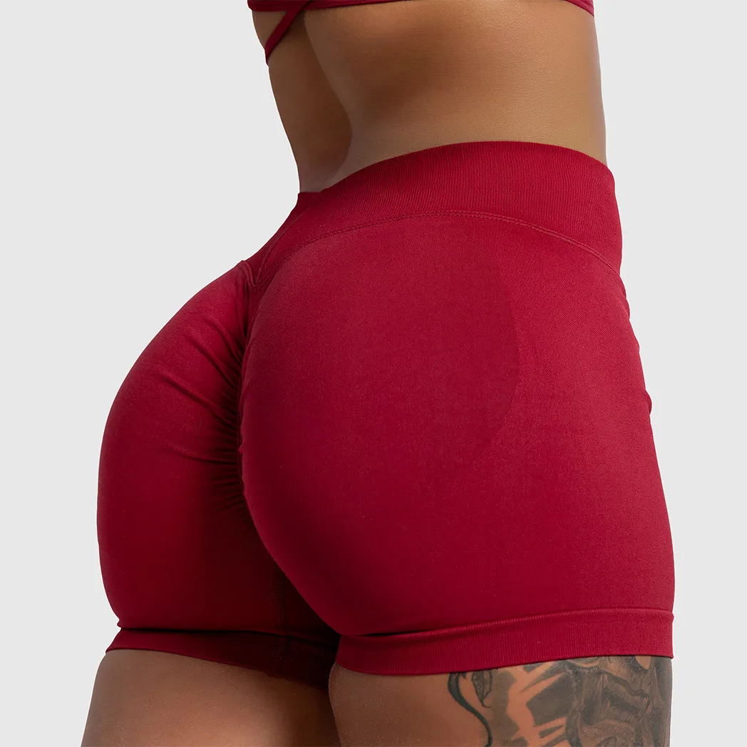 Športové kraťasy Iron Aesthetics Shape, bordové-1