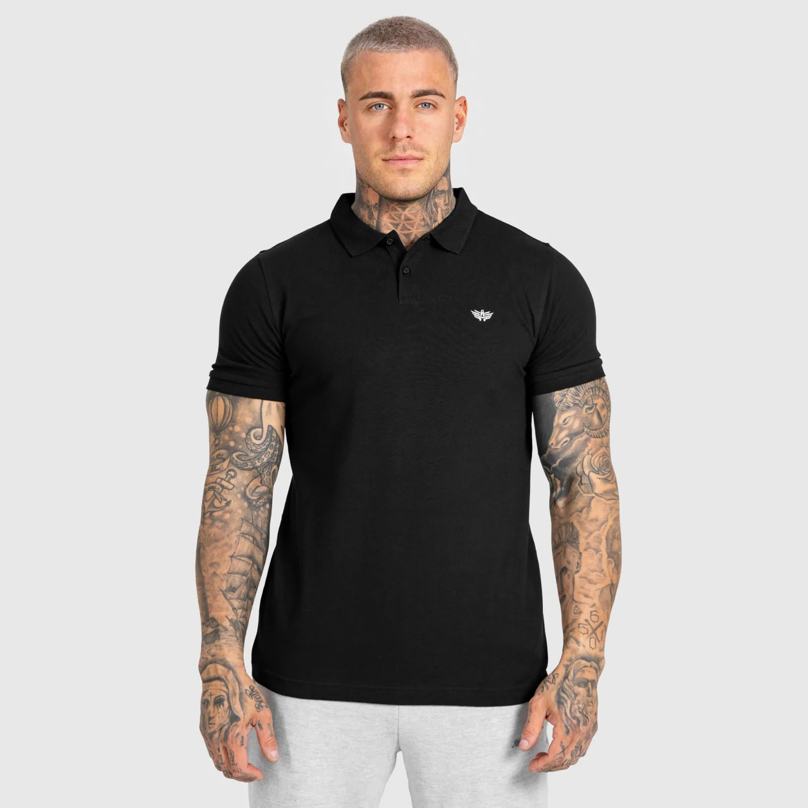 Pánske polo tričko Iron Aesthetics Smart, čierne-1