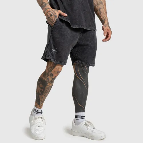 Pánske kraťasy Iron Aesthetics X Washed, čierne