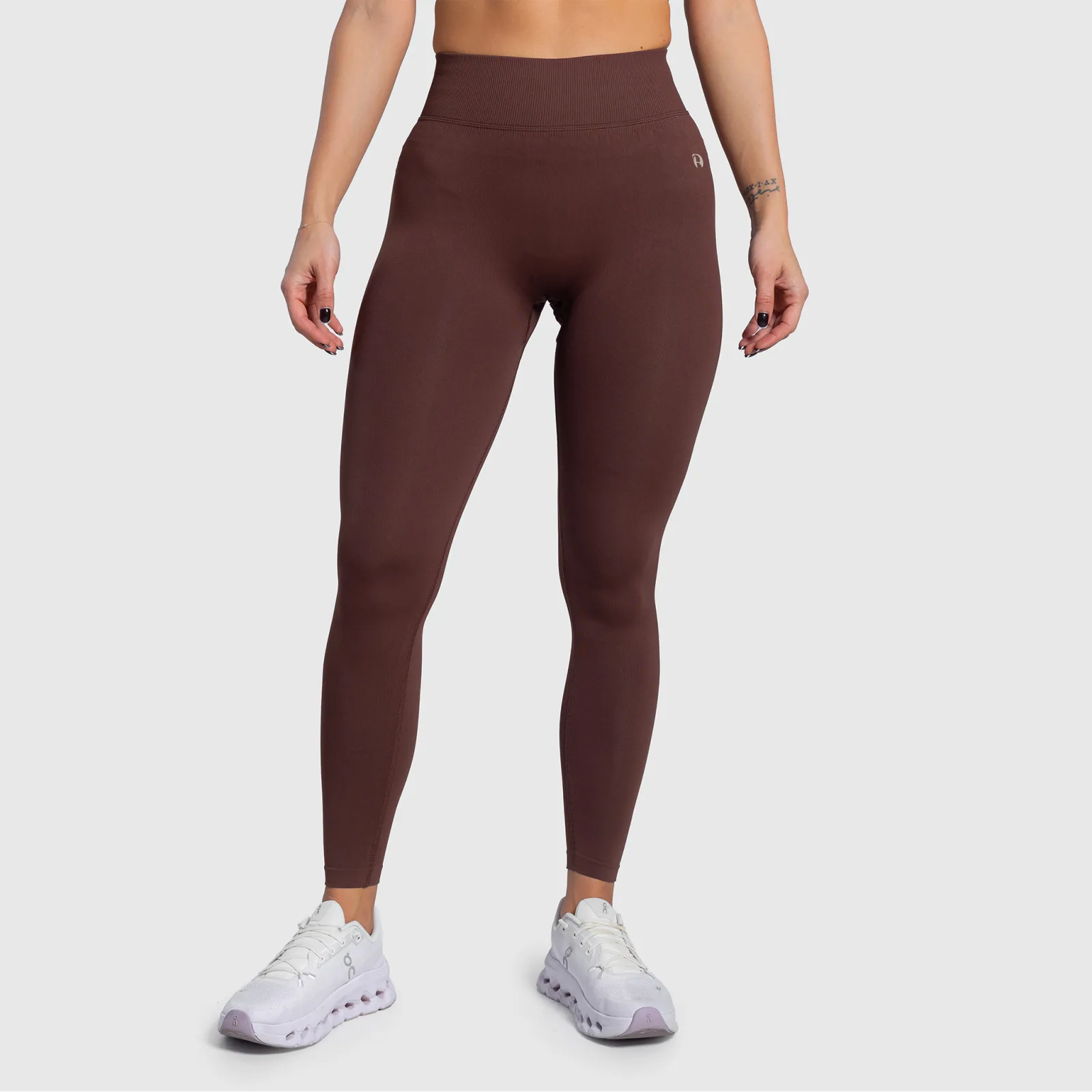 Dámske legíny Iron Aesthetics Ultimate, hnedé-1
