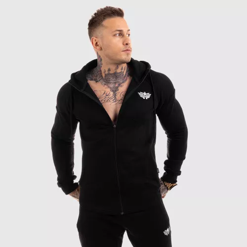 Fitness mikina so zipsom Iron Aesthetics ROUND, čierna