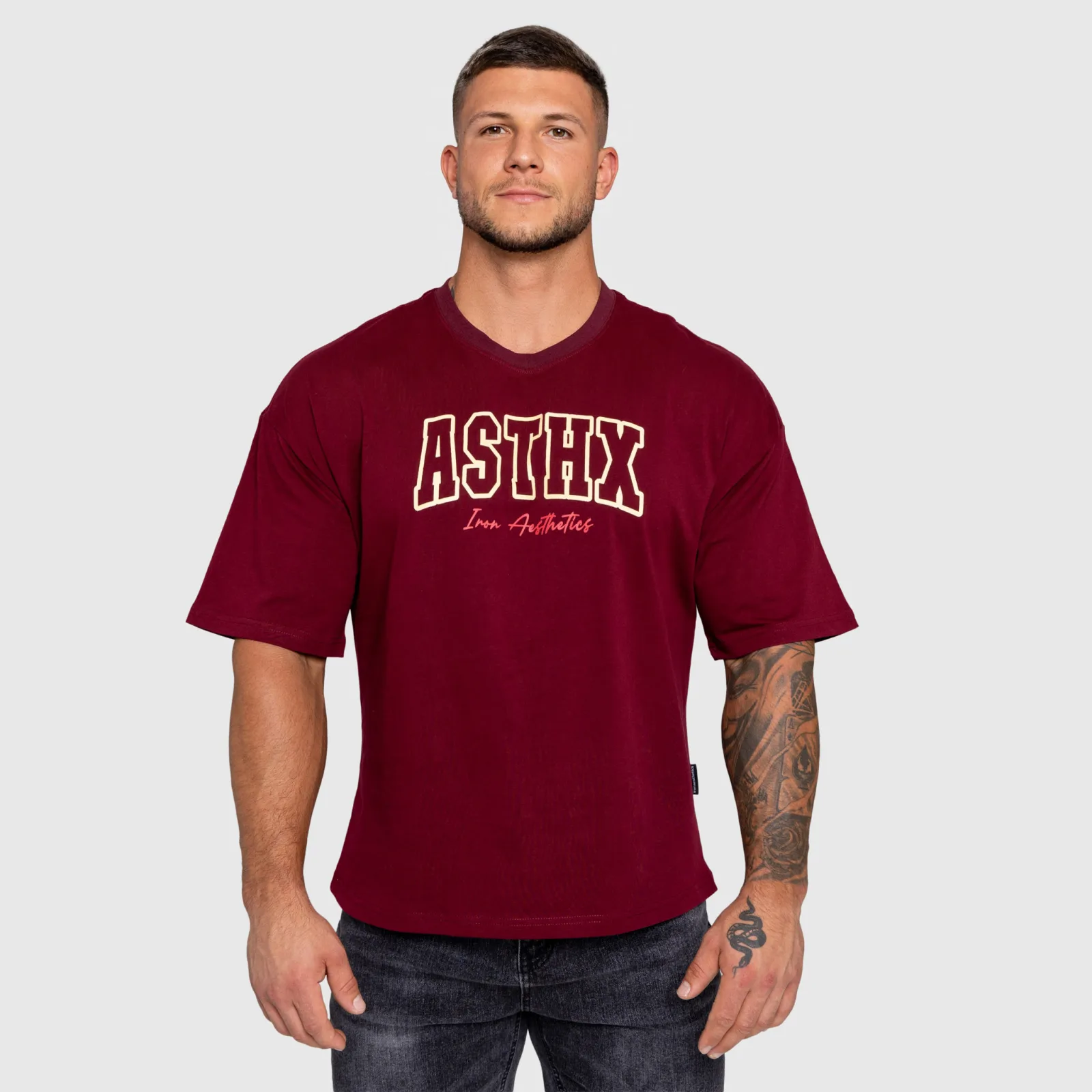 Pánske tričko Iron Aesthetics ASTHX, maroon-1