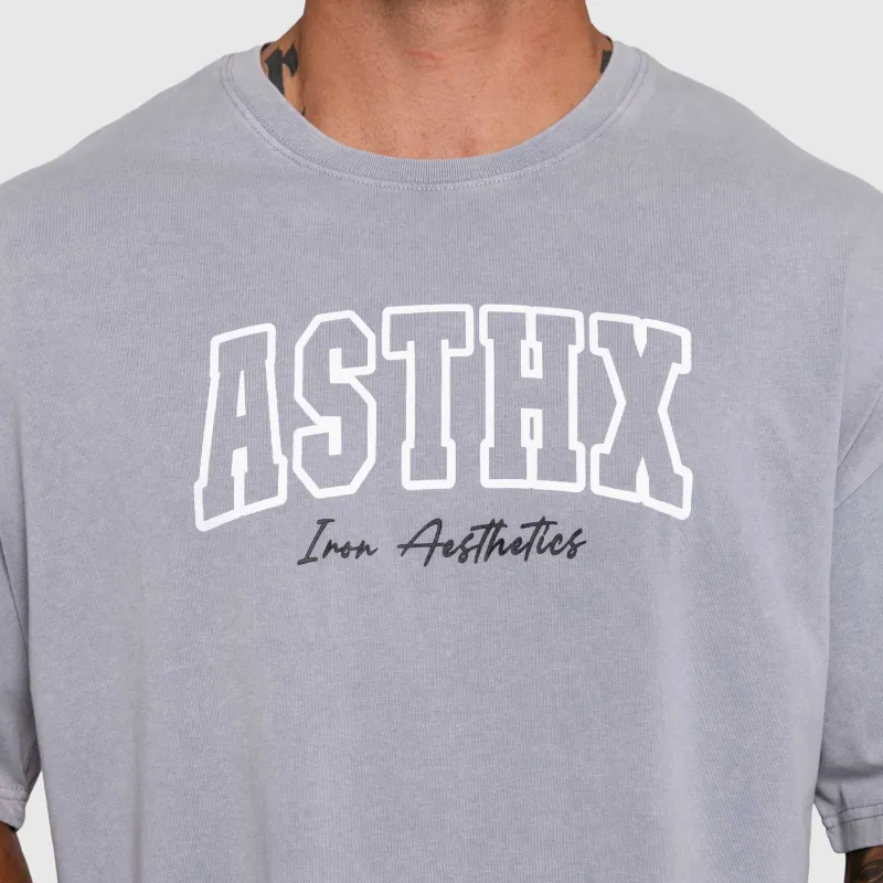 Pánske tričko Iron Aesthetics ASTHX, washed grey-4