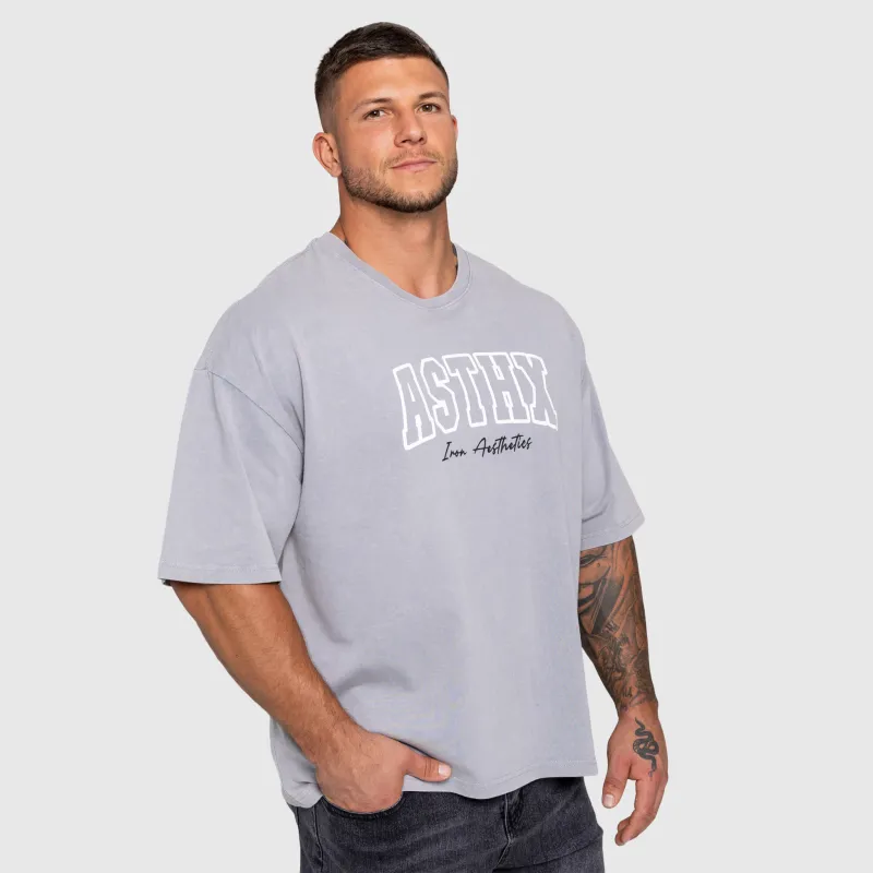 Pánske tričko Iron Aesthetics ASTHX, washed grey-2
