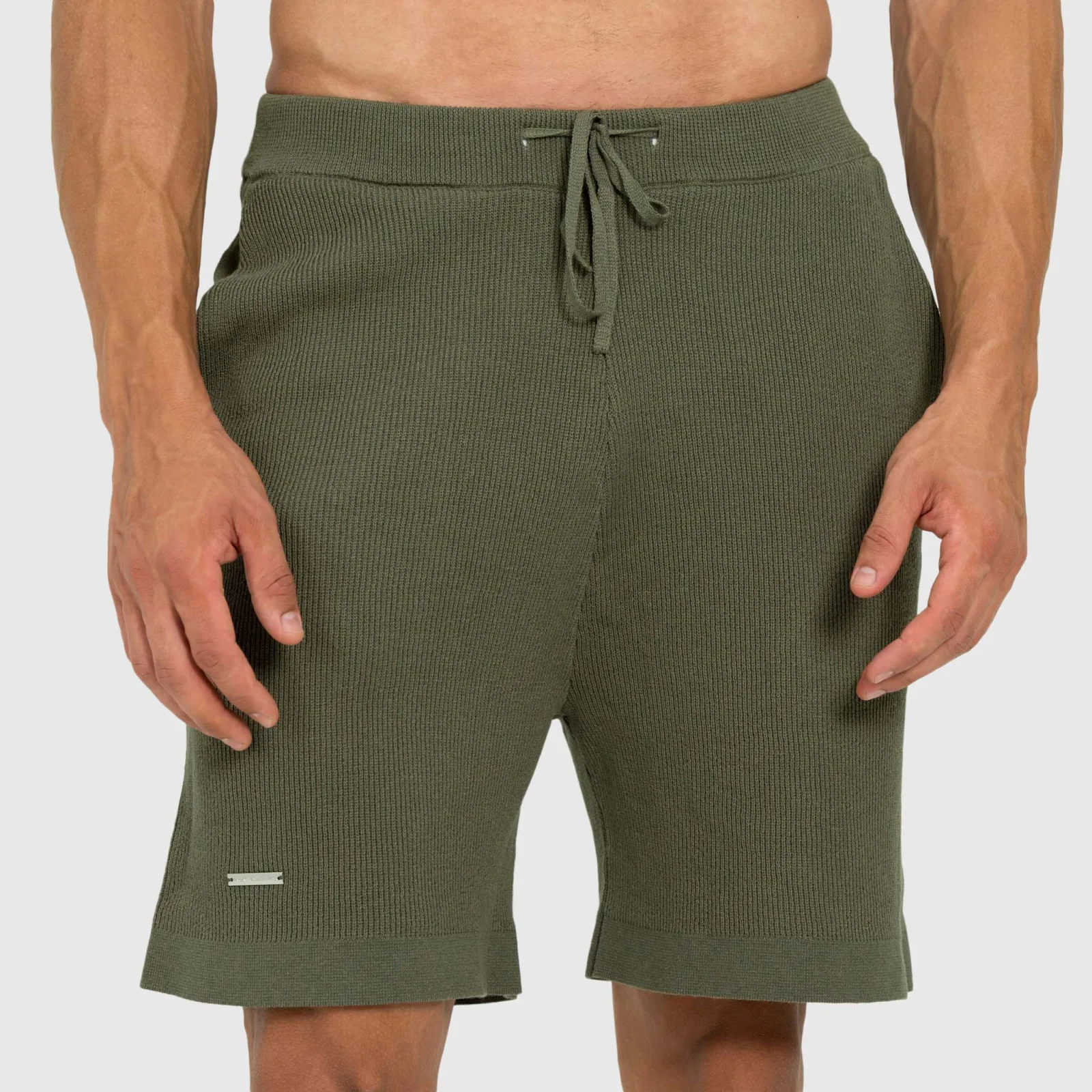 Pánske pletené kraťasy Iron Aesthetics Vibe, zelené-2