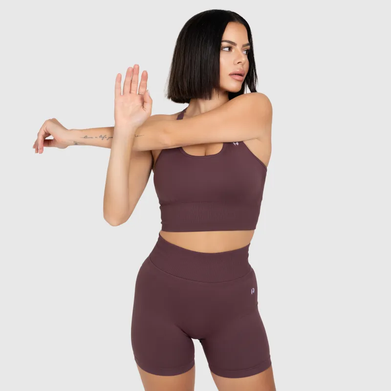 Dámska športová súprava Iron Aesthetics Ultimate short, plum-3