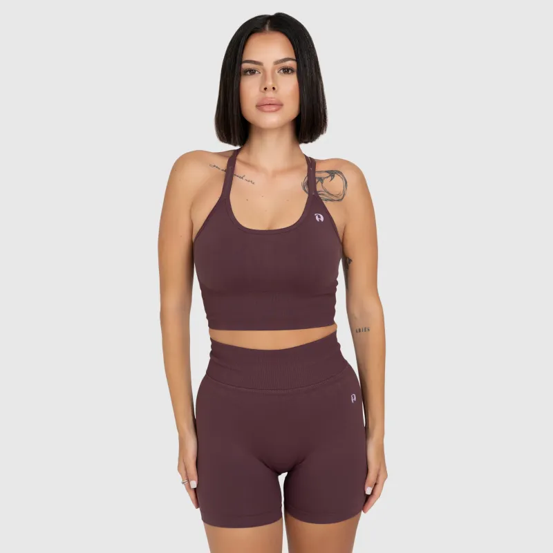 Dámska športová súprava Iron Aesthetics Ultimate short, plum-6
