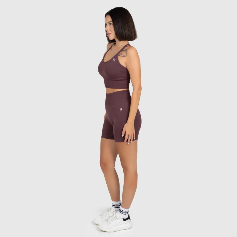 Dámska športová súprava Iron Aesthetics Ultimate short, plum-15