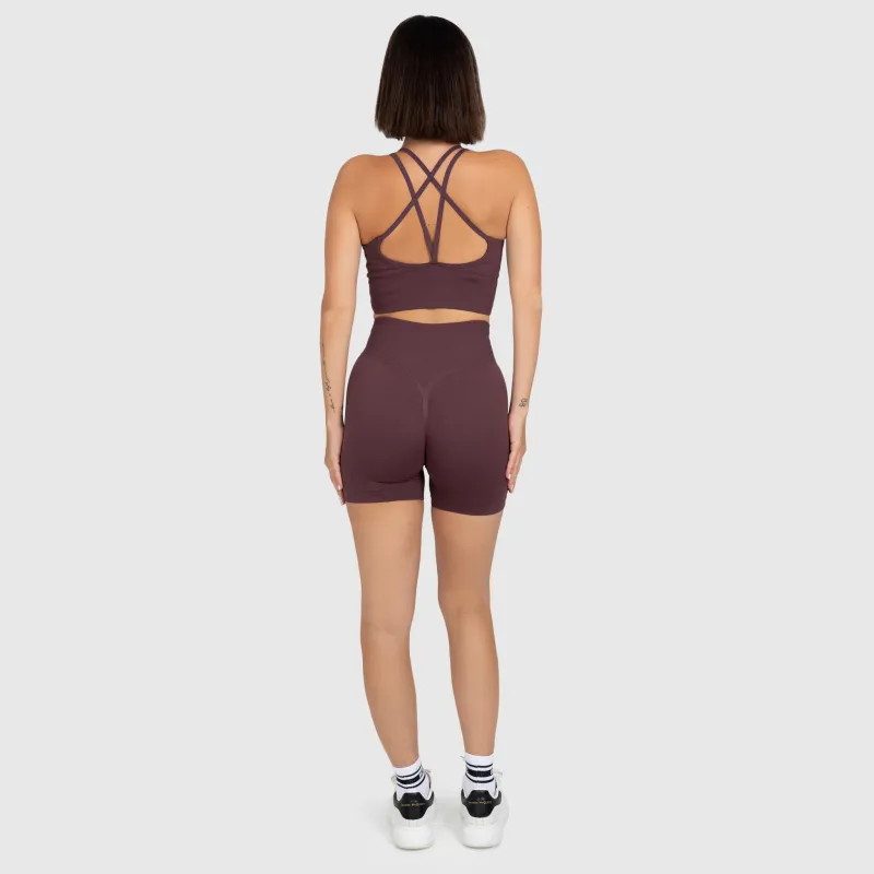 Dámska športová súprava Iron Aesthetics Ultimate short, plum-16