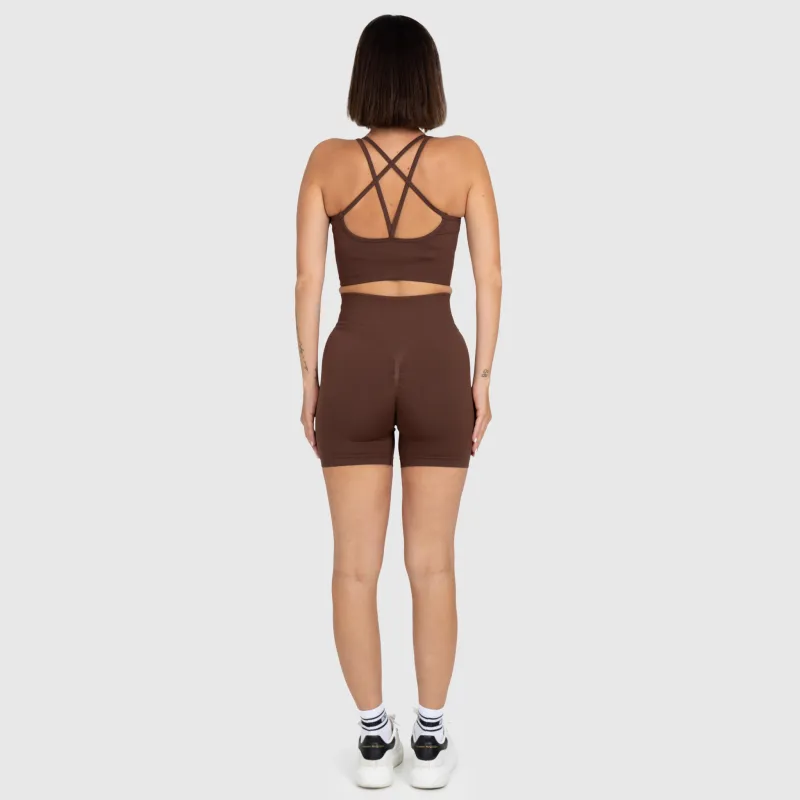 Dámska športová súprava Iron Aesthetics Ultimate short, hnedá-16