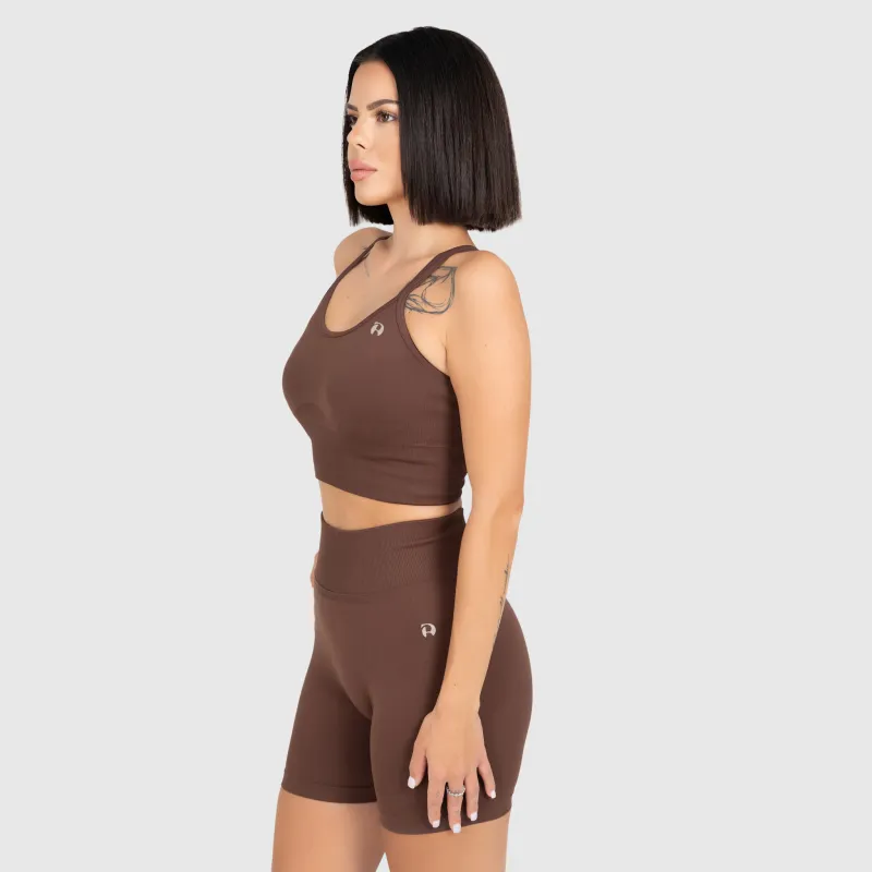 Dámska športová súprava Iron Aesthetics Ultimate short, hnedá-4