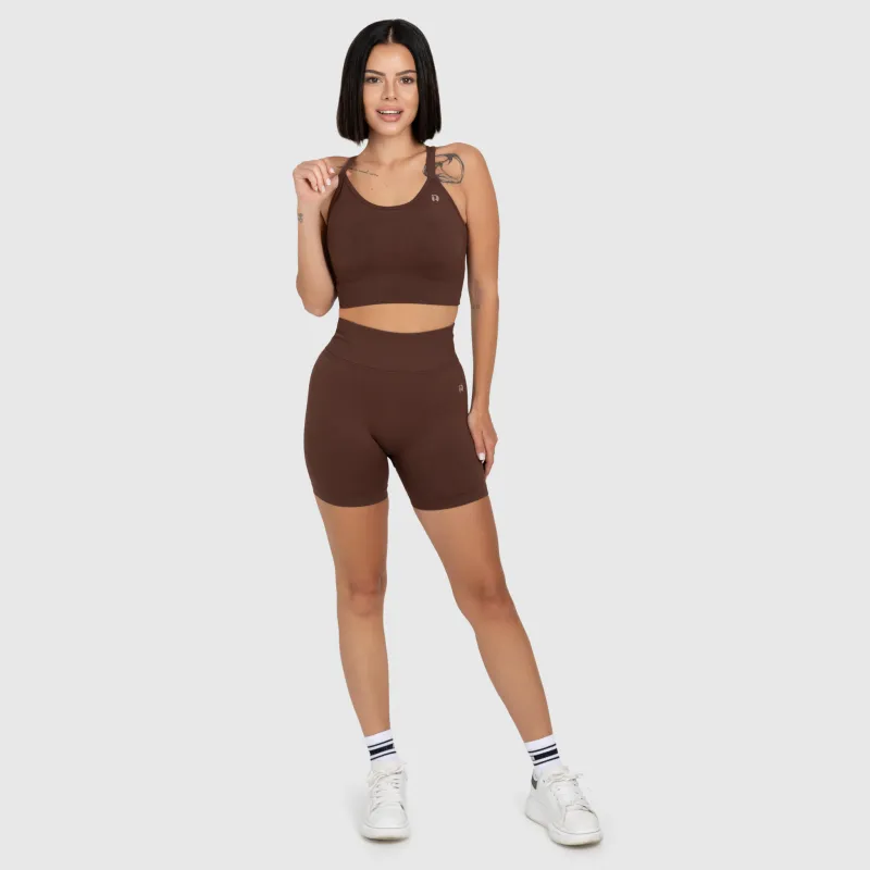 Dámska športová súprava Iron Aesthetics Ultimate short, hnedá-1