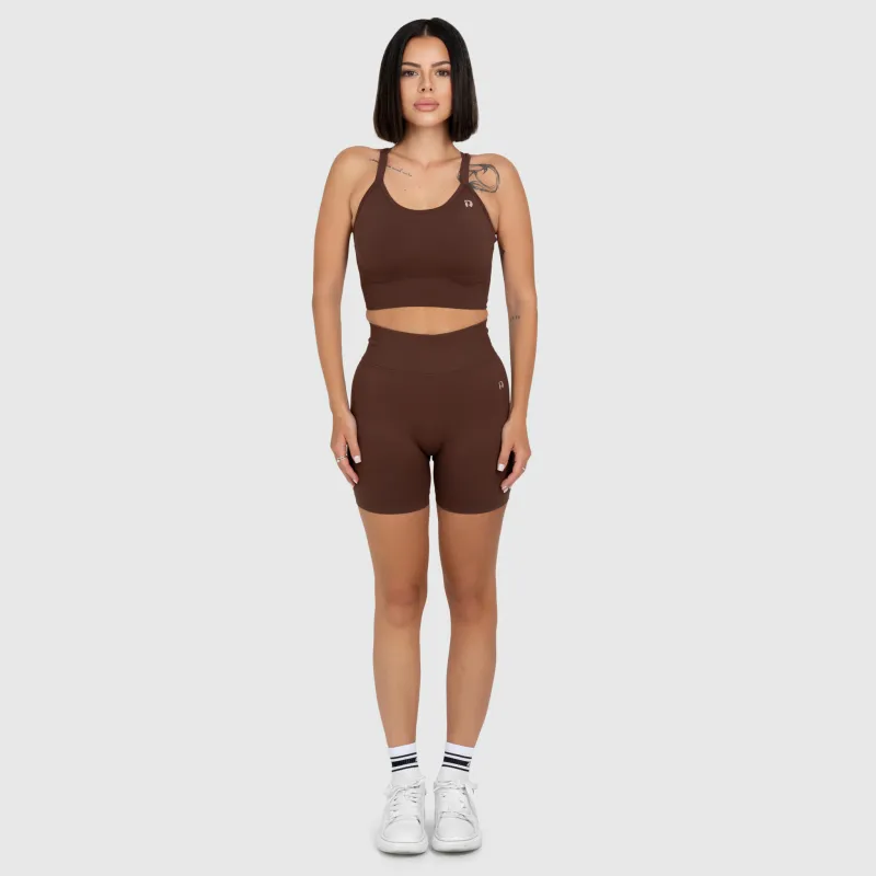 Dámska športová súprava Iron Aesthetics Ultimate short, hnedá-15