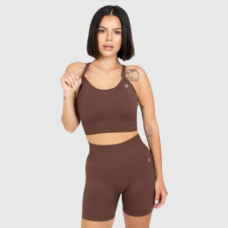 Dámska športová súprava Iron Aesthetics Ultimate short, hnedá-3