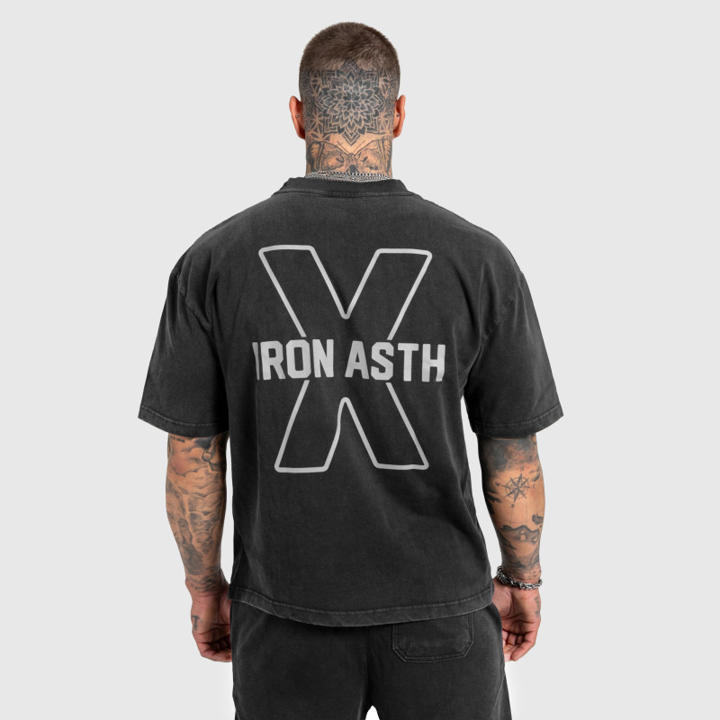 Pánske tričko Iron Aesthetics X Washed, čierne · záber 6