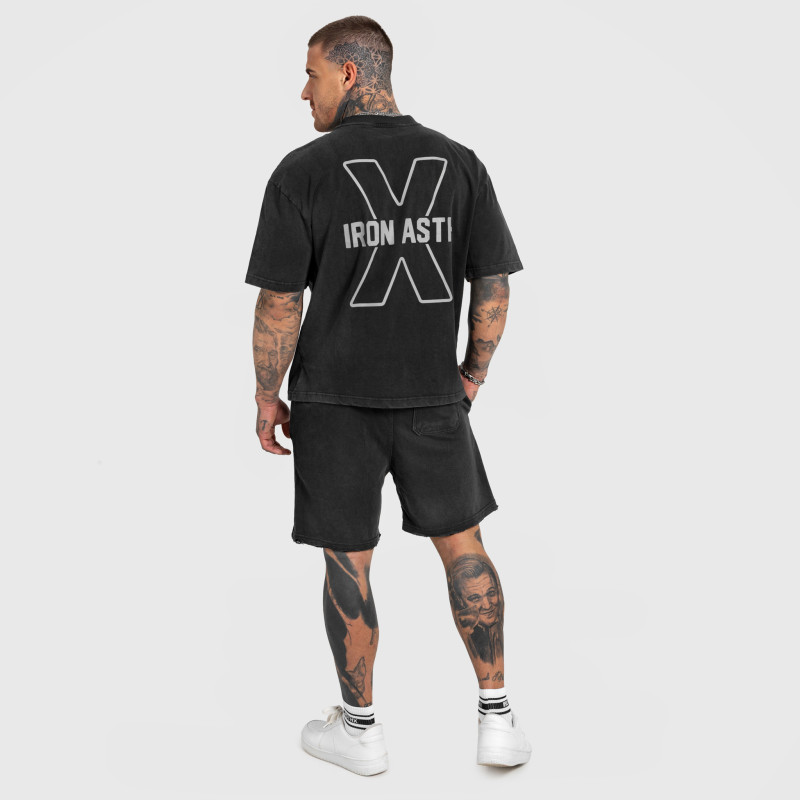 Pánske tričko Iron Aesthetics X Washed, čierne · záber 10