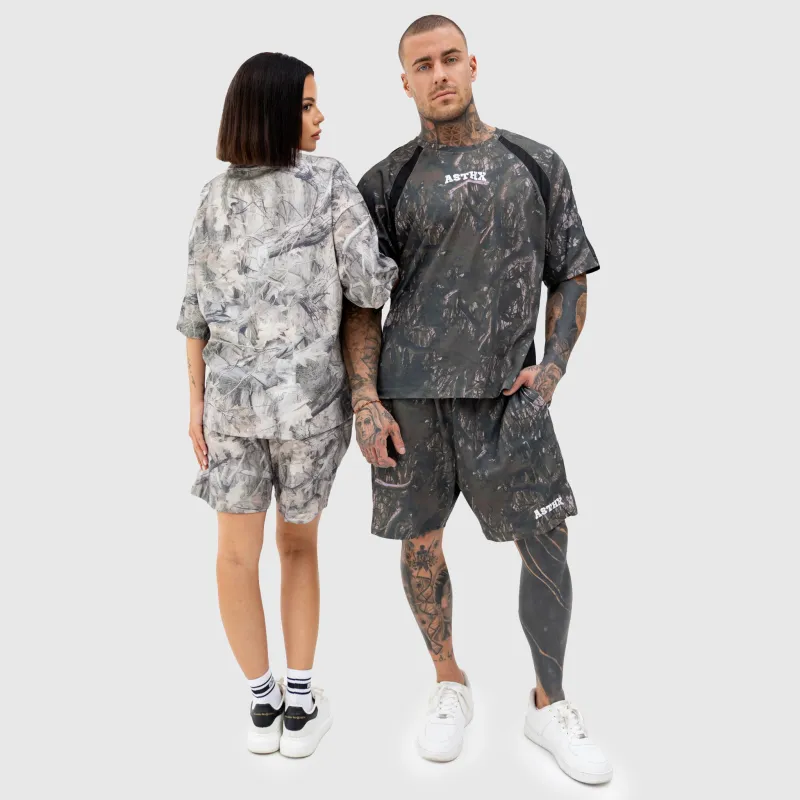 Pánske šortky Iron Aesthetics Camo tree, dark-19