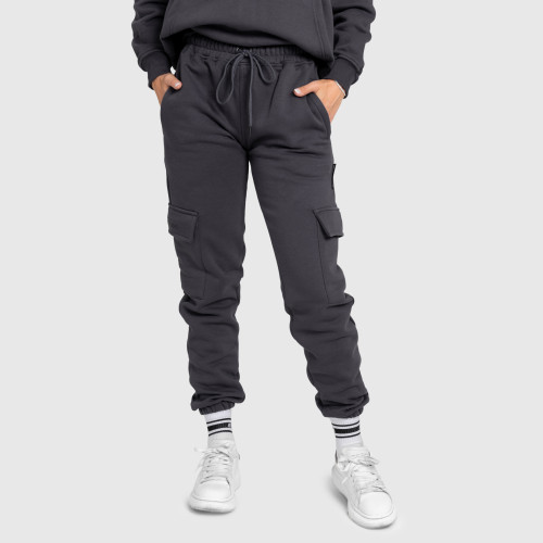 Dámske tepláky Iron Aesthetics Cargo, sivé