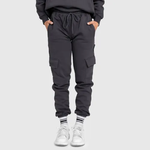 Dámske tepláky Iron Aesthetics Cargo, sivé