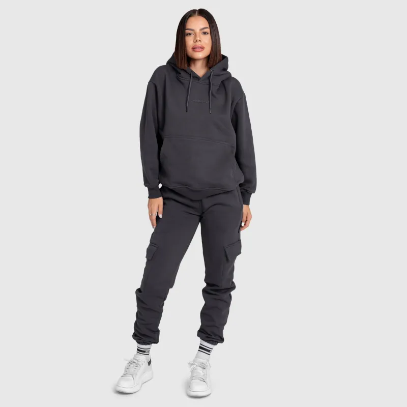 Dámske tepláky Iron Aesthetics Cargo, sivé-5