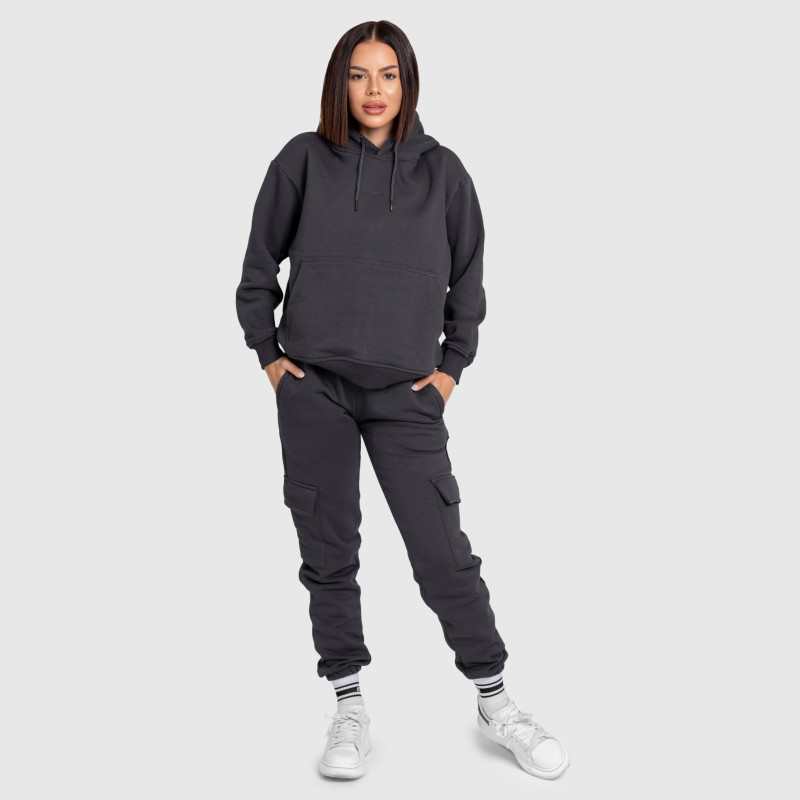 Dámske tepláky Iron Aesthetics Cargo, sivé · záber 6
