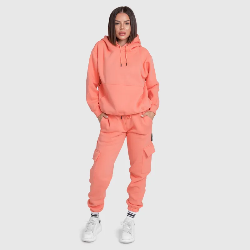 Dámske tepláky Iron Aesthetics Cargo, lososové-7