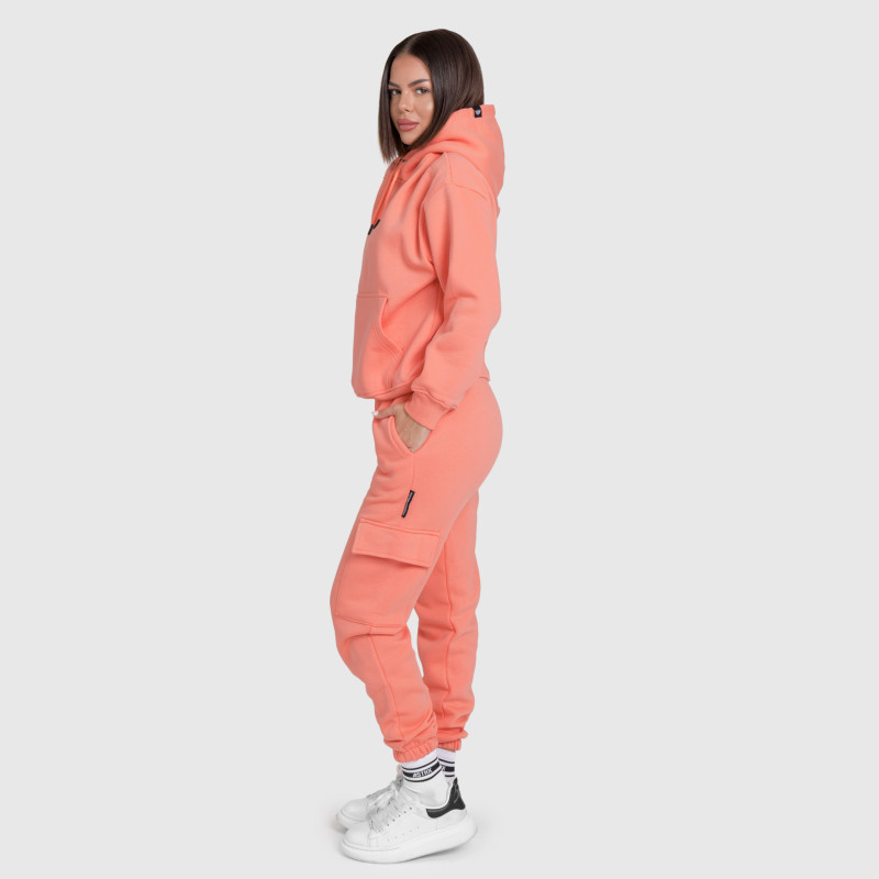 Dámska oversize súprava Iron Aesthetics Cargo, lososová · záber 8