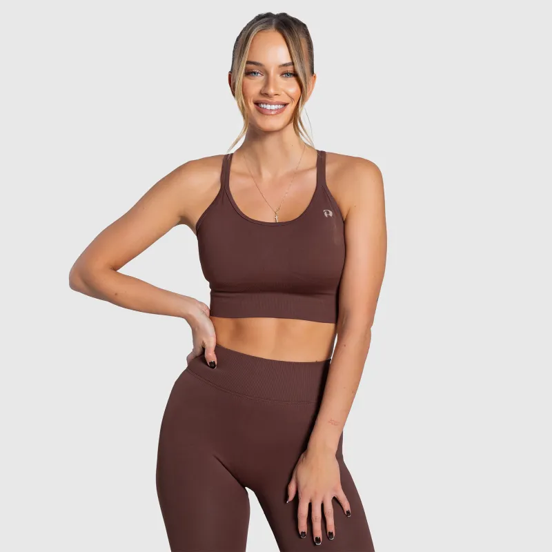 Dámska športová podprsenka Iron Aesthetics Ultimate, hnedá-3