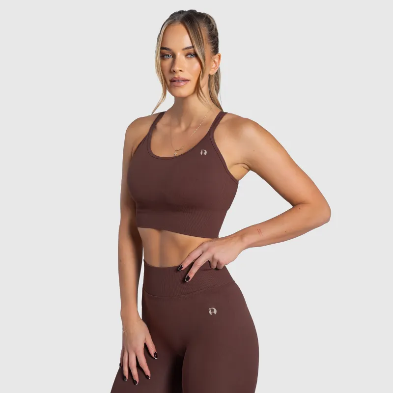 Dámska športová podprsenka Iron Aesthetics Ultimate, hnedá-4