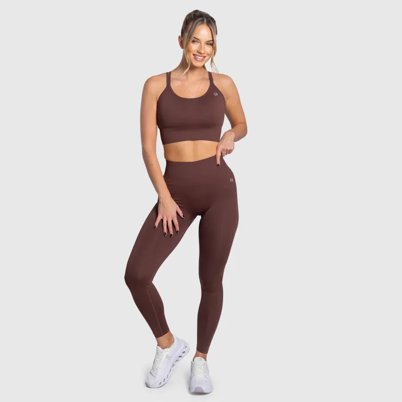 Dámska športová podprsenka Iron Aesthetics Ultimate, hnedá-8