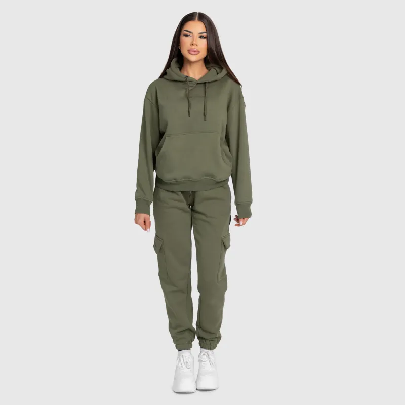 Dámska oversized súprava Iron Aesthetics Cargo, zelená-2