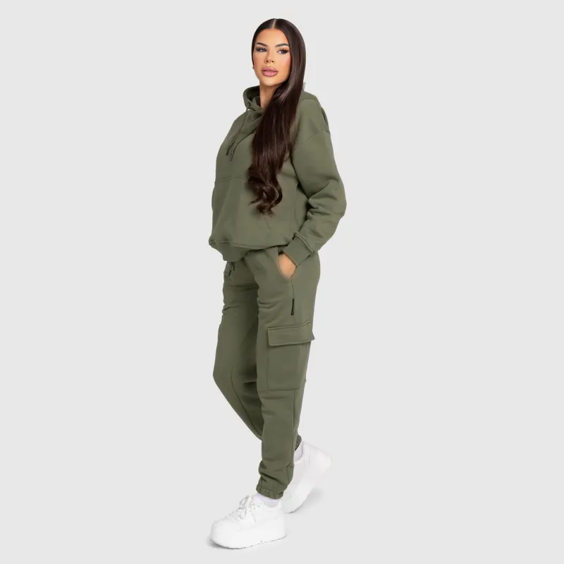 Dámska oversized súprava Iron Aesthetics Cargo, zelená-6