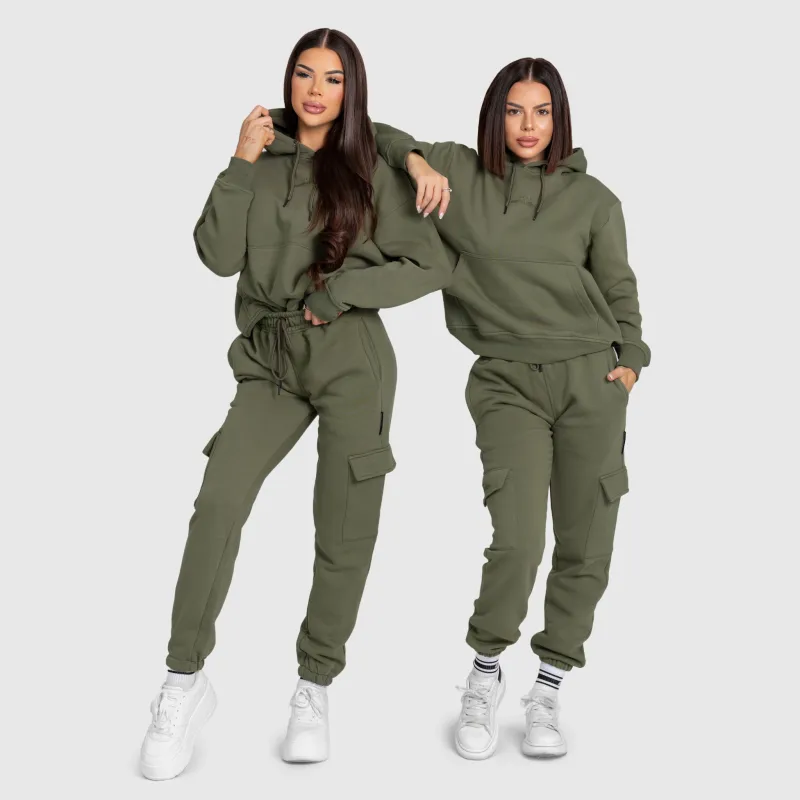 Dámska oversized súprava Iron Aesthetics Cargo, zelená-13