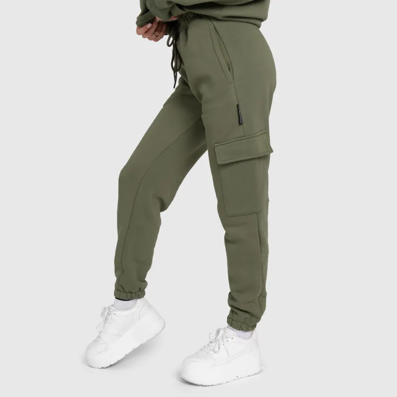 Dámska oversized súprava Iron Aesthetics Cargo, zelená-21