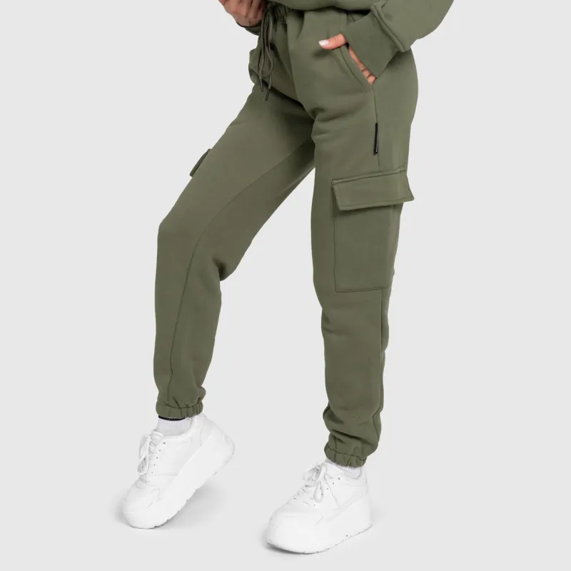 Dámska oversized súprava Iron Aesthetics Cargo, zelená-26
