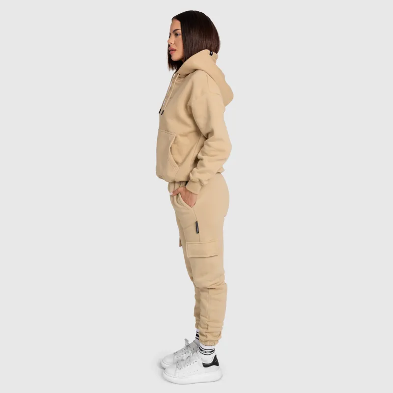 Dámska oversized súprava Iron Aesthetics Cargo, béžová-3