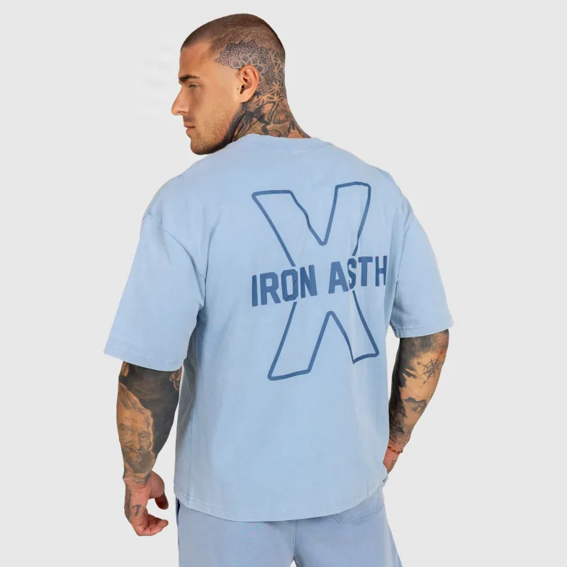 Pánska súprava Iron Aesthetics X Washed, modrá-10