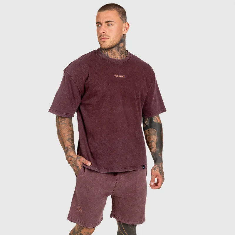 Pánska súprava Iron Aesthetics X Washed, burgundy-11