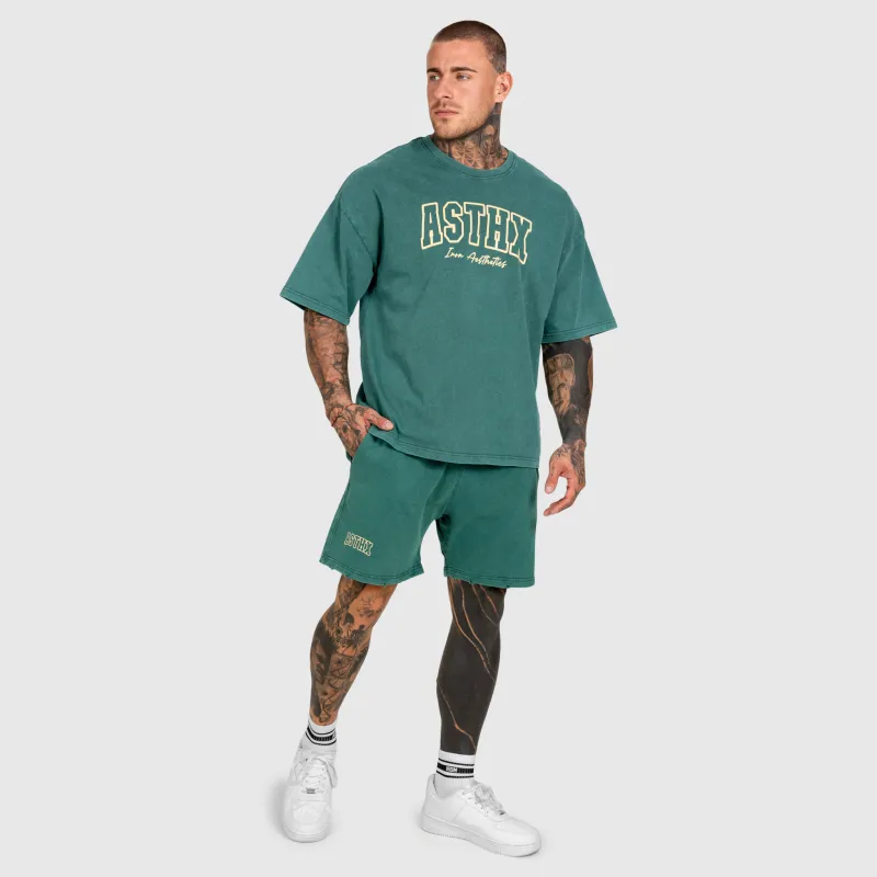 Pánske kraťasy Iron Aesthetics ASTHX, washed green-11