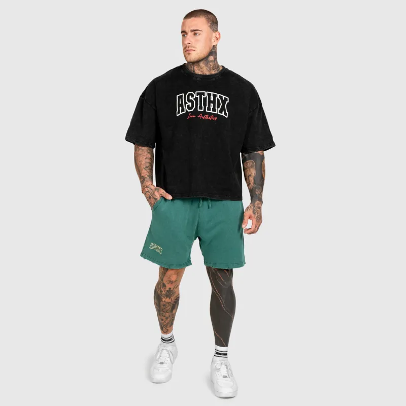Pánske kraťasy Iron Aesthetics ASTHX, washed green-12