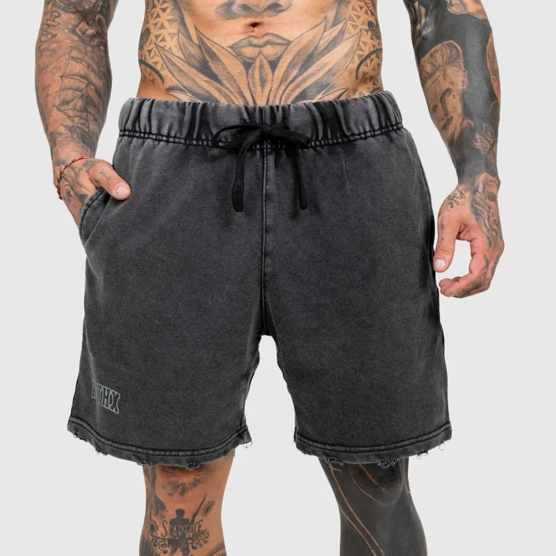 Pánske kraťasy Iron Aesthetics ASTHX, washed black-3