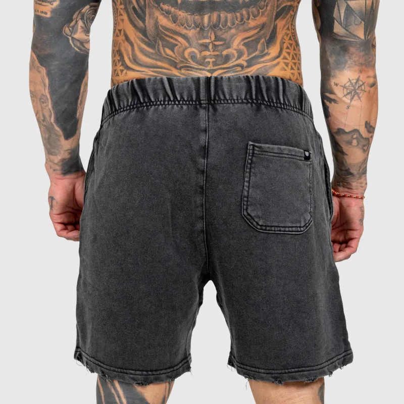 Pánske kraťasy Iron Aesthetics ASTHX, washed black-4