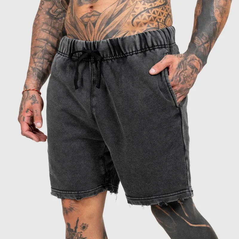 Pánske kraťasy Iron Aesthetics ASTHX, washed black-5