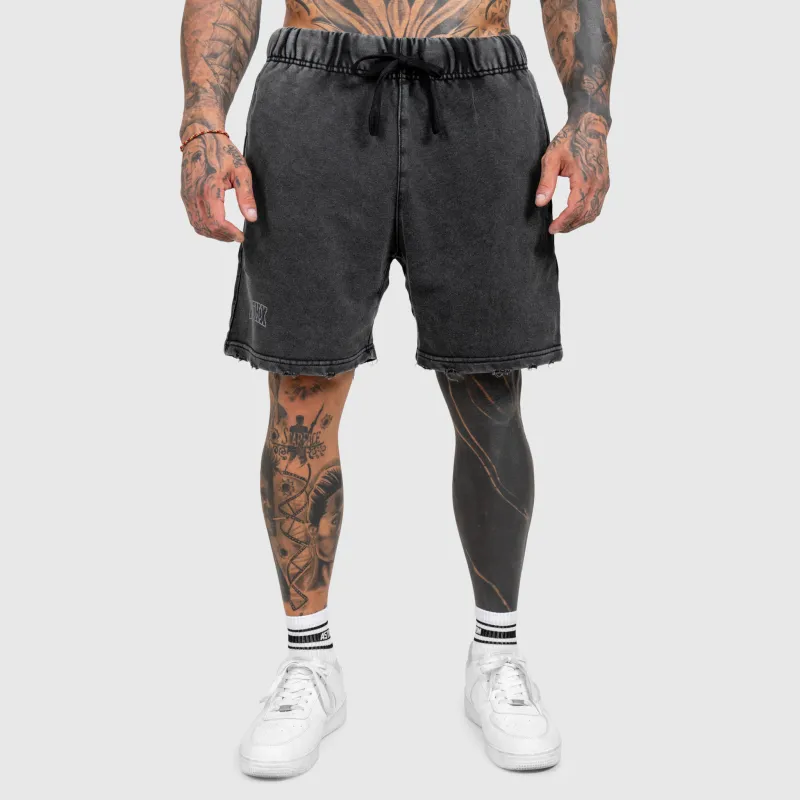 Pánske kraťasy Iron Aesthetics ASTHX, washed black-6
