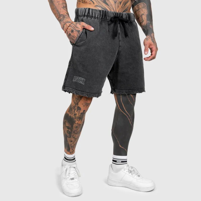 Pánske kraťasy Iron Aesthetics ASTHX, washed black-1