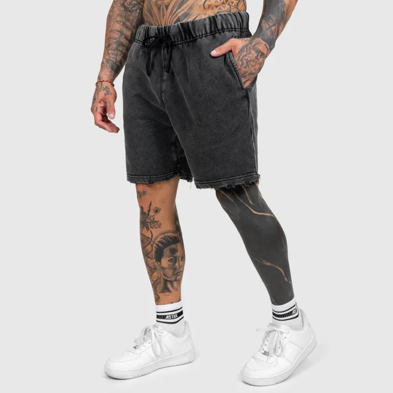 Pánske kraťasy Iron Aesthetics ASTHX, washed black-7