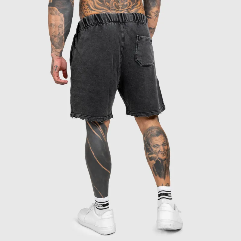 Pánske kraťasy Iron Aesthetics ASTHX, washed black-8