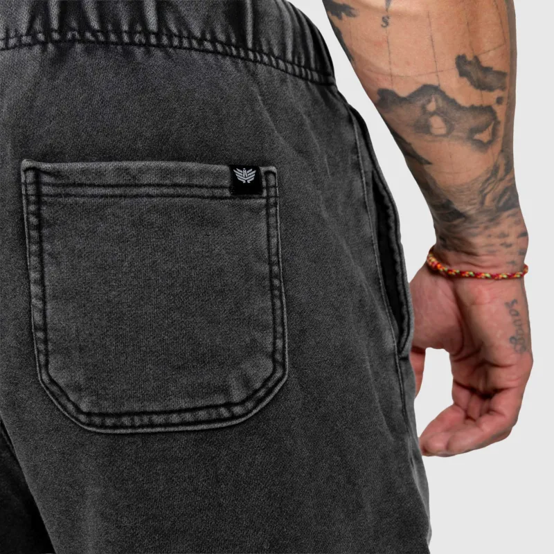 Pánske kraťasy Iron Aesthetics ASTHX, washed black-13